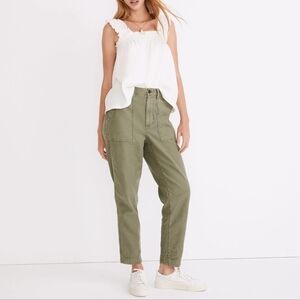 Madewell Tall Griff Fatigue Cargo Pants, Color Dried Clover Size 25